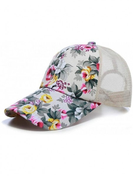 Baseball Caps Unisex Casual Floral Headwear Stretchy Soft Hats Comfort Baseball Cap Baseball Caps - Beige - CB18RHZCIMY $18.17