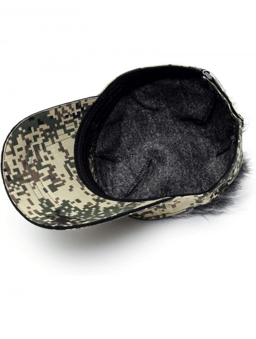 Visors Flair Hair Visor Sun Cap Wig Peaked Adjustable Baseball Hat with Spiked Hairs - camouflage brown1 - CF18LTSH6EC $18.57