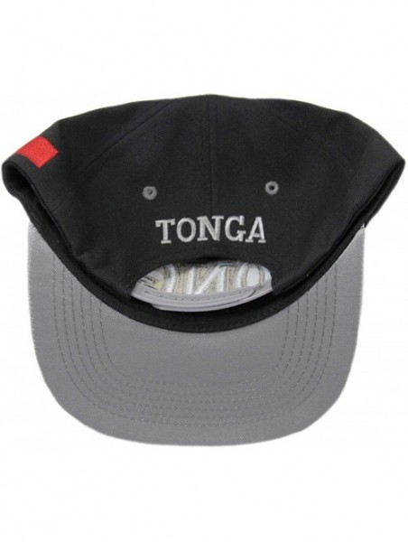 Baseball Caps Tonga 3D Embroidered Snapback Cap - Black/Gray - CG18U02EZOL $24.45