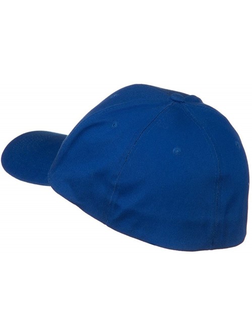 Baseball Caps Structured Brushed Twill Flexible Big Size Cap - Royal - C7118E50YU1 $13.17