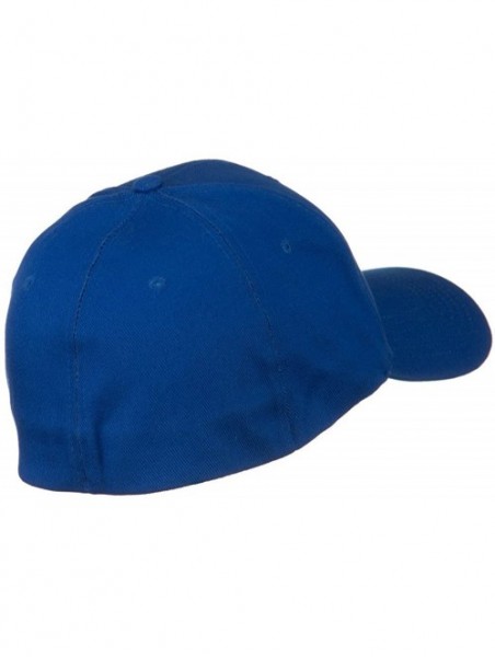 Baseball Caps Structured Brushed Twill Flexible Big Size Cap - Royal - C7118E50YU1 $13.17