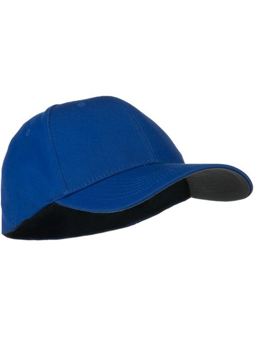 Baseball Caps Structured Brushed Twill Flexible Big Size Cap - Royal - C7118E50YU1 $13.17