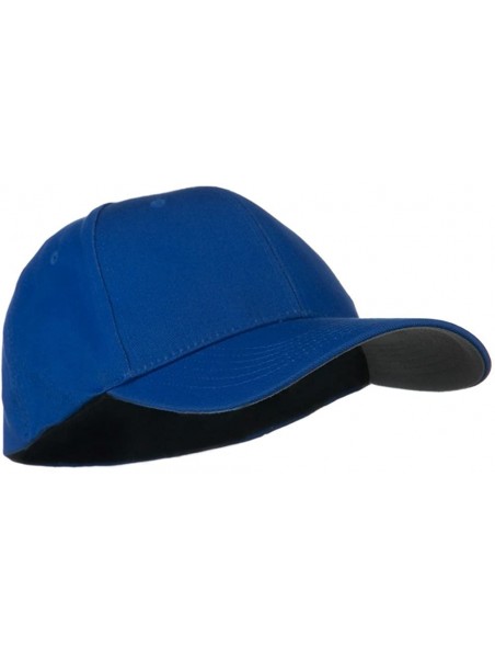 Baseball Caps Structured Brushed Twill Flexible Big Size Cap - Royal - C7118E50YU1 $13.17