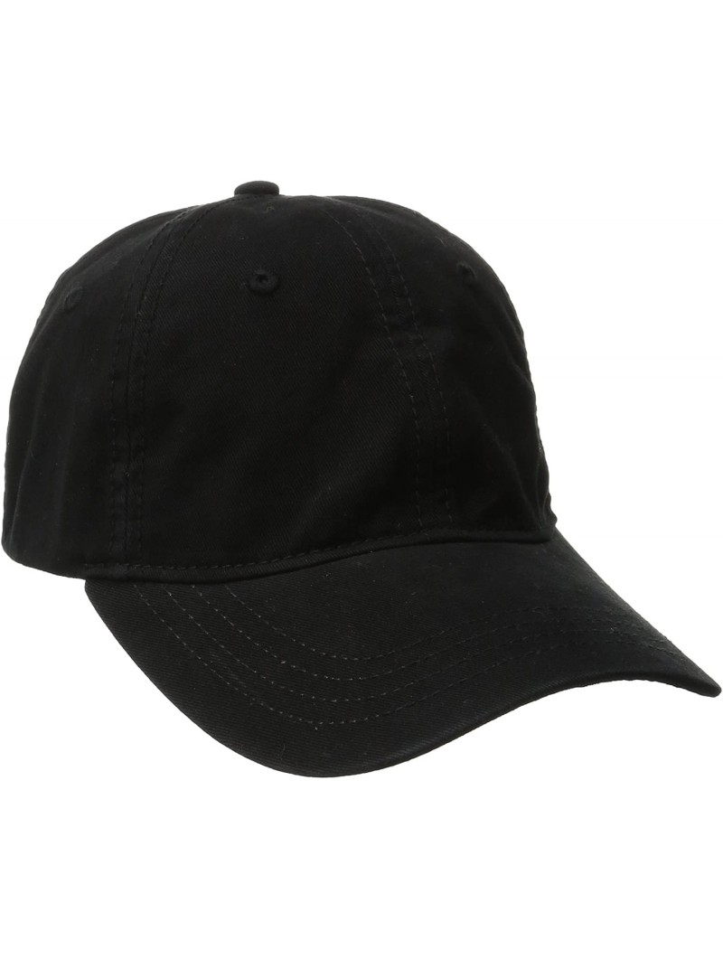 Baseball Caps Women's Washed Ball Cap with Adjustable Leather Back - Black - CD11W134859 $27.72