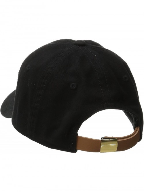 Baseball Caps Women's Washed Ball Cap with Adjustable Leather Back - Black - CD11W134859 $27.72