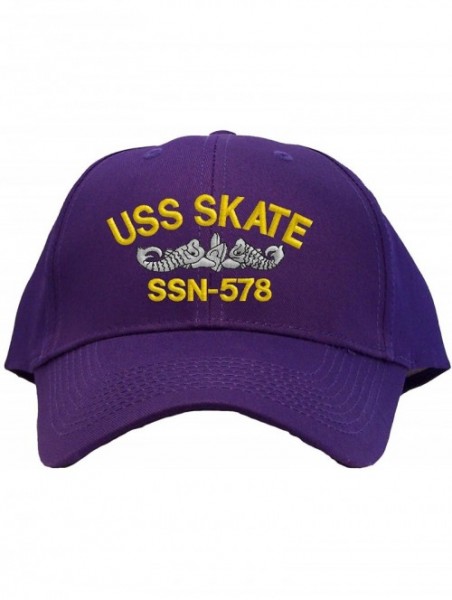 Baseball Caps USS Skate SSN-578 Embroidered Pro Sport Baseball Cap - Purple - CA180OQRR8X $17.98