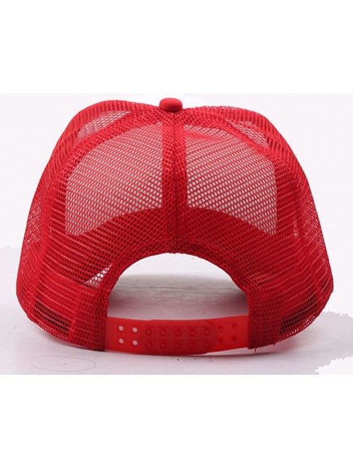 Baseball Caps Trucker Mesh Hat Baseball Caps Swag Leopard Adjustable Snapback Hats - Red - CF18IGCDL0N $24.63