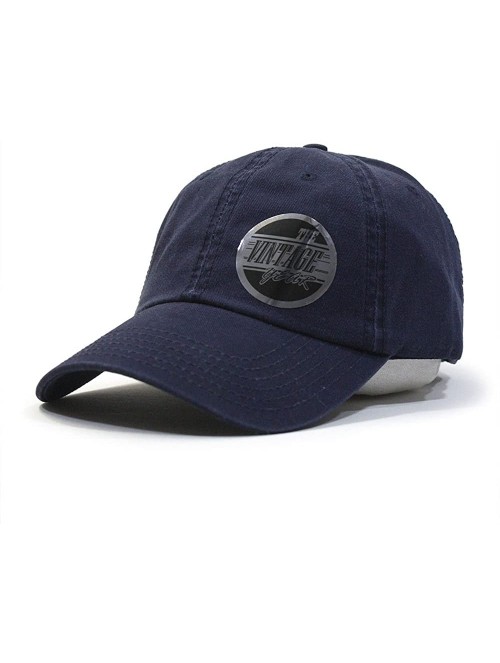 Baseball Caps Classic Solid Cotton Adjustable Dad Hat Baseball Cap - Navy - CB12OB9USHR $10.82