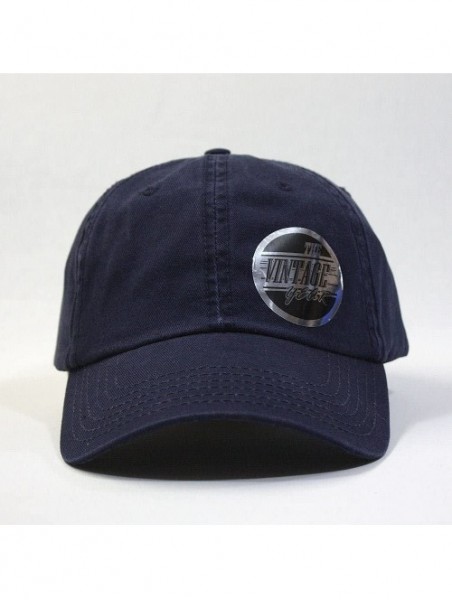 Baseball Caps Classic Solid Cotton Adjustable Dad Hat Baseball Cap - Navy - CB12OB9USHR $10.82