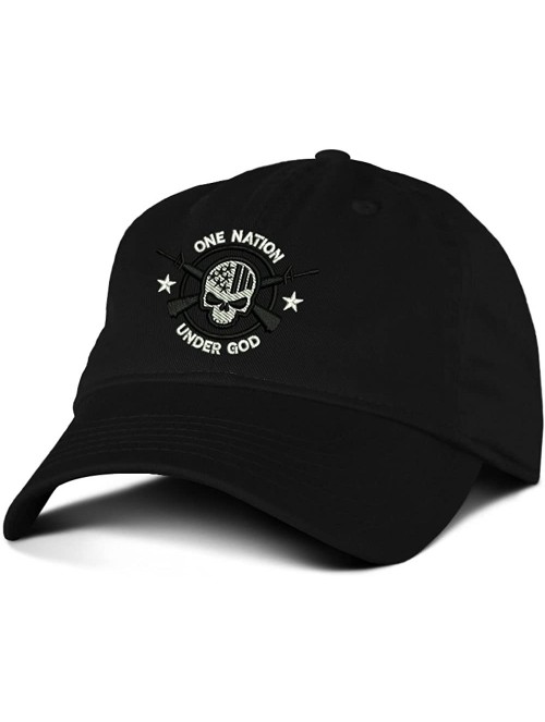 Baseball Caps One Nation Under God Military Baseball Hat - Black - CB12IFHJ5E3 $25.01