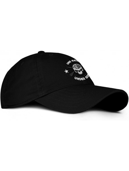 Baseball Caps One Nation Under God Military Baseball Hat - Black - CB12IFHJ5E3 $25.01