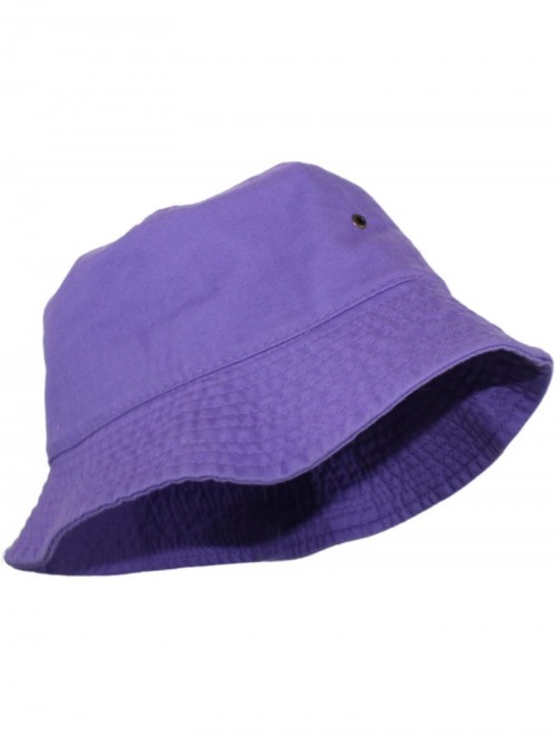 Bucket Hats Simple Solid Cotton Bucket Hat - Lavender Purple - C011VEJHTL1 $15.63