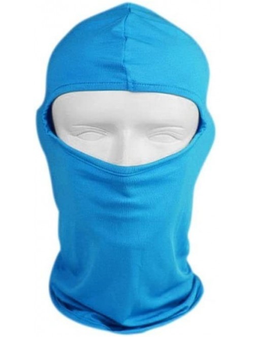 Balaclavas Cycling Lycra Balaclava Full Face Mask for Sun Uv Protection - Sky Blue - CX11O3GX2MH $15.05