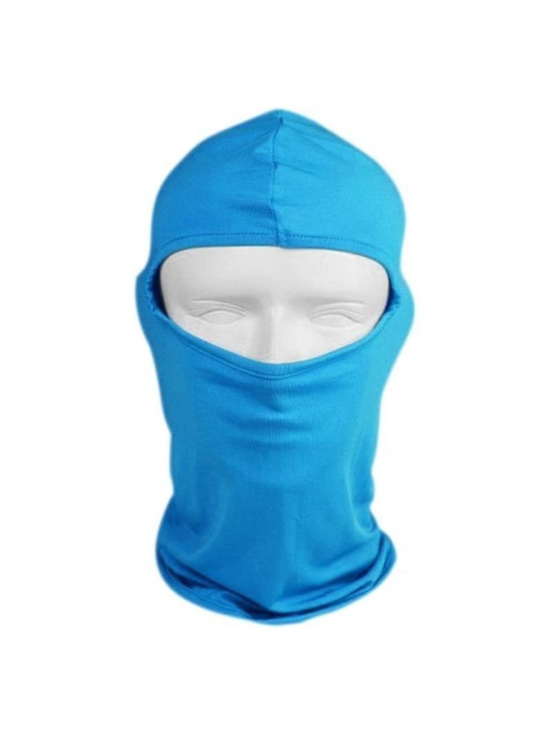 Balaclavas Cycling Lycra Balaclava Full Face Mask for Sun Uv Protection - Sky Blue - CX11O3GX2MH $15.05