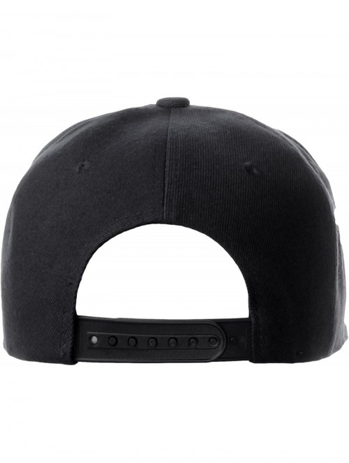 Baseball Caps Classic Snapback Hat Custom A to Z Initial Raised Letters- Black Cap White Black - Initial F - CD18G4M972I $19.12