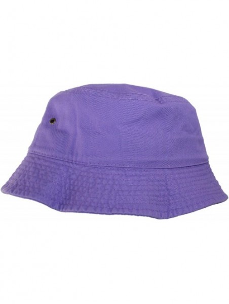 Bucket Hats Simple Solid Cotton Bucket Hat - Lavender Purple - C011VEJHTL1 $15.63