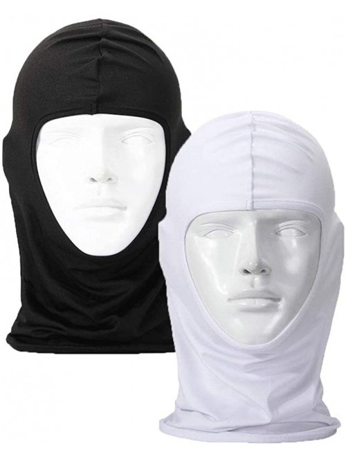 Balaclavas Balaclava Face Mask Windproof Ski Mask Face Cover for Cold Weather - Black+white - CO192SM6XCR $16.36