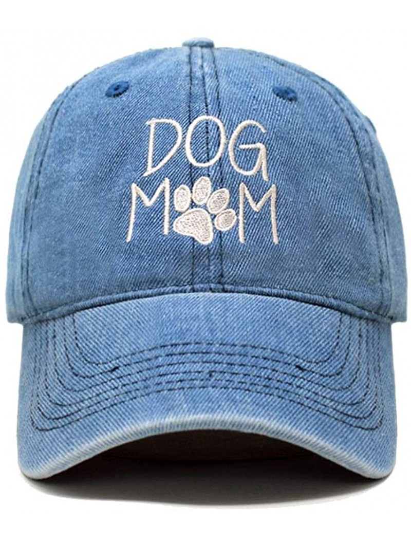 Baseball Caps Dog Mom Dad Hat Cotton Baseball Cap Polo Style Low Profile PC103 - Pc103 Light Denim - C718QCESCUL $18.64