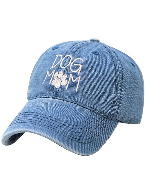 Baseball Caps Dog Mom Dad Hat Cotton Baseball Cap Polo Style Low Profile PC103 - Pc103 Light Denim - C718QCESCUL $18.64