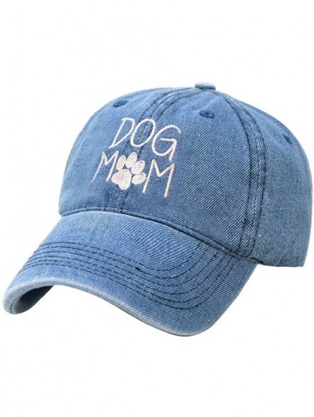 Baseball Caps Dog Mom Dad Hat Cotton Baseball Cap Polo Style Low Profile PC103 - Pc103 Light Denim - C718QCESCUL $18.64