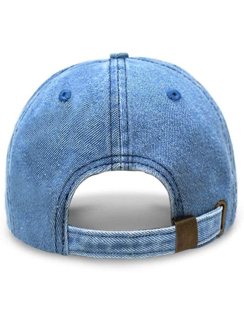 Baseball Caps Dog Mom Dad Hat Cotton Baseball Cap Polo Style Low Profile PC103 - Pc103 Light Denim - C718QCESCUL $18.64