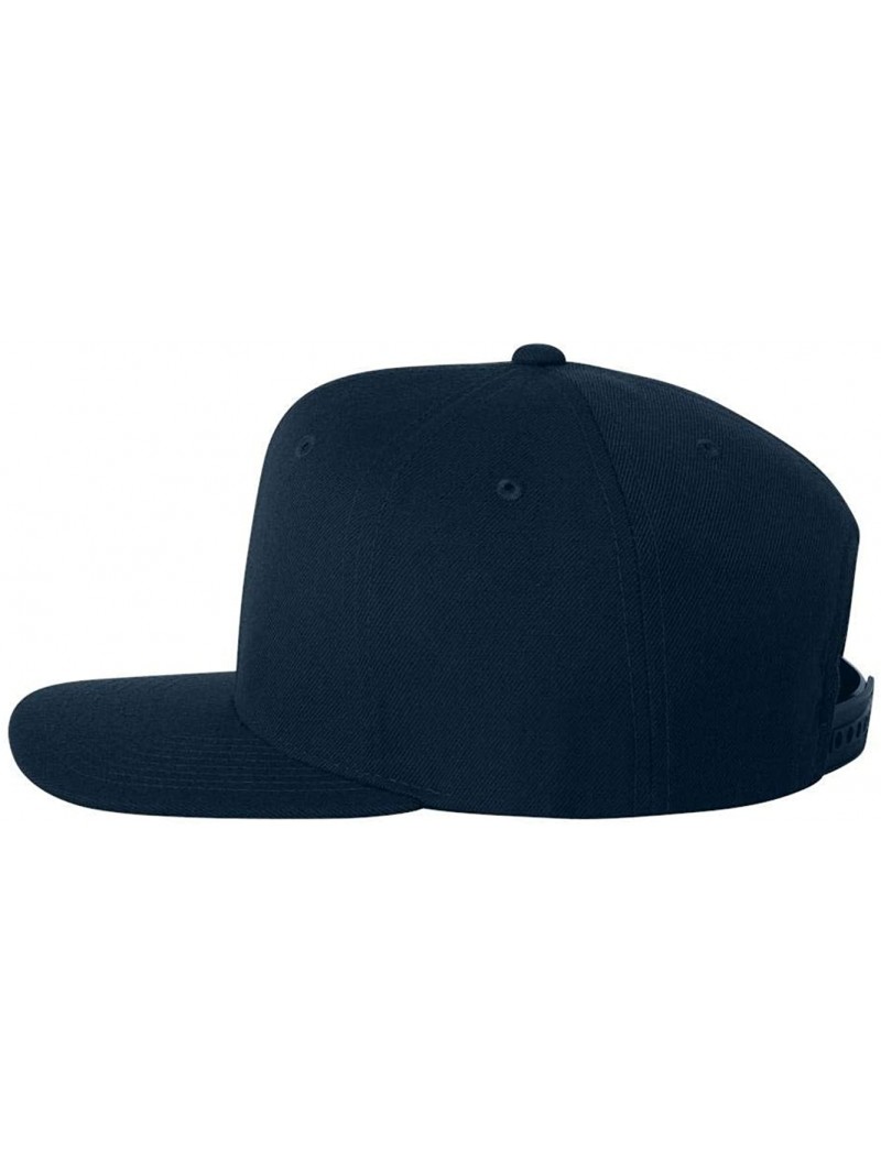 Visors 6-Panel Structured Flat Visor Classic Snapback (6089) - Dark Navy - CZ11NANFBIV $13.01