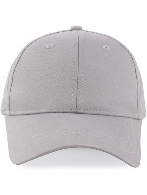 Baseball Caps Women's Ponytail Baseball Cap Messy High Bun Adjustable Plain Trucker Dad Hat - Cotton-grey - CF18NM4OTIX $15.35