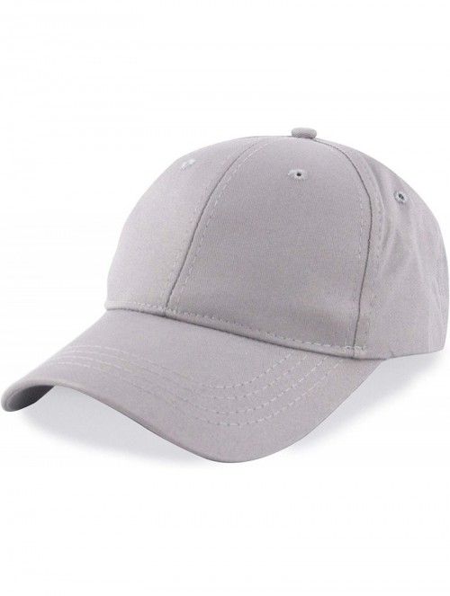 Baseball Caps Women's Ponytail Baseball Cap Messy High Bun Adjustable Plain Trucker Dad Hat - Cotton-grey - CF18NM4OTIX $15.35