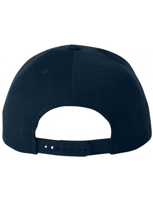 Visors 6-Panel Structured Flat Visor Classic Snapback (6089) - Dark Navy - CZ11NANFBIV $13.01