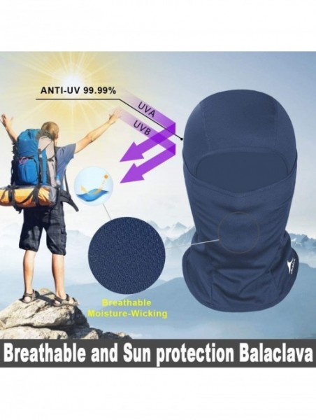 Balaclavas Balaclava Face Mask UV Protection for Men Women Ski Sun Hood Tactical Masks - Navy - CU18U5GQAYZ $15.90