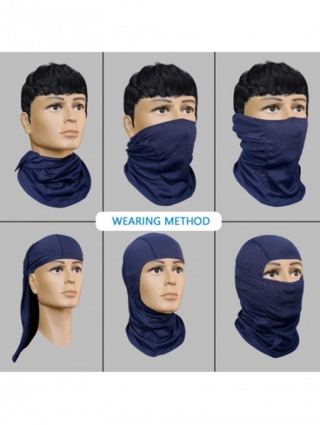 Balaclavas Balaclava Face Mask UV Protection for Men Women Ski Sun Hood Tactical Masks - Navy - CU18U5GQAYZ $15.90