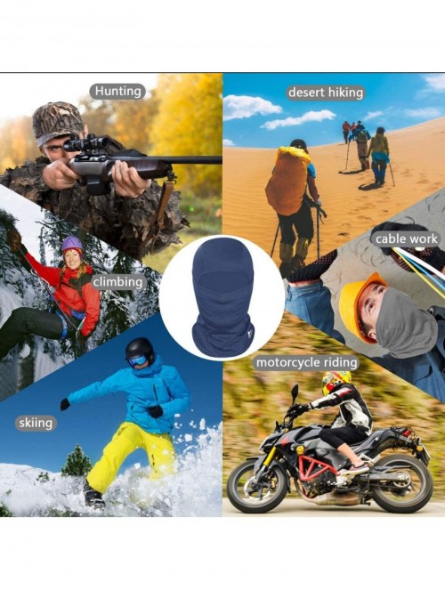 Balaclavas Balaclava Face Mask UV Protection for Men Women Ski Sun Hood Tactical Masks - Navy - CU18U5GQAYZ $15.90