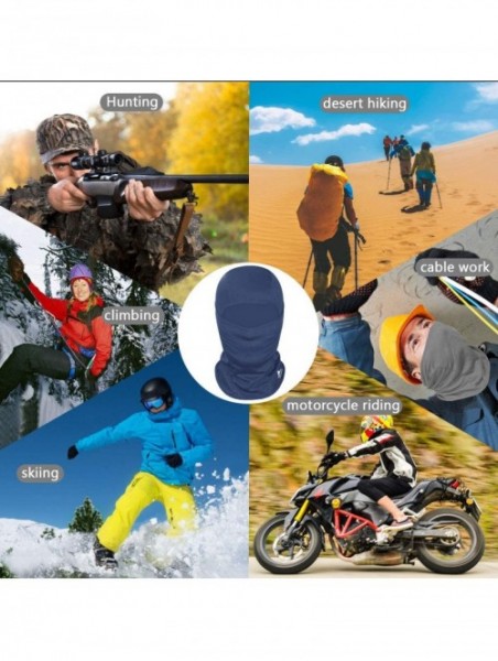 Balaclavas Balaclava Face Mask UV Protection for Men Women Ski Sun Hood Tactical Masks - Navy - CU18U5GQAYZ $15.90