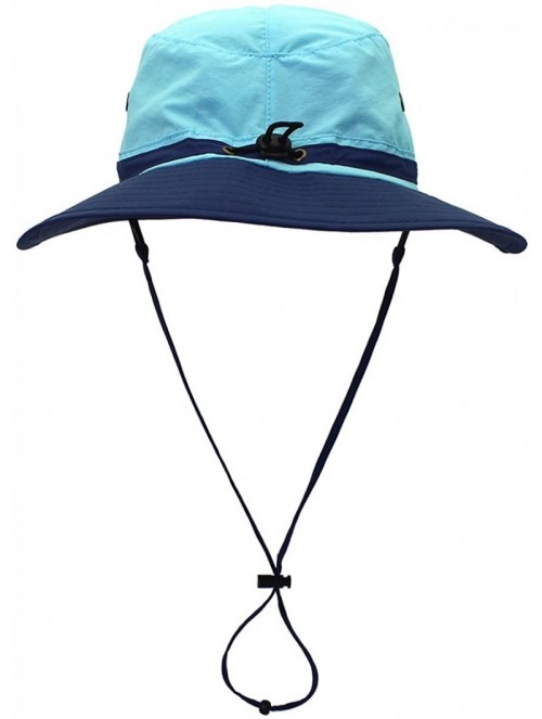 Sun Hats Unisex Reflective Sunshade hat Bucket Hat UV50+ with Wide Brim for Summer Anti Ultraviolet Cap - Azure+blue - CI18EG...