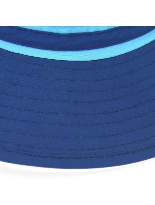 Sun Hats Unisex Reflective Sunshade hat Bucket Hat UV50+ with Wide Brim for Summer Anti Ultraviolet Cap - Azure+blue - CI18EG...