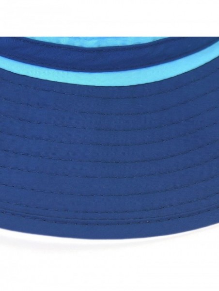 Sun Hats Unisex Reflective Sunshade hat Bucket Hat UV50+ with Wide Brim for Summer Anti Ultraviolet Cap - Azure+blue - CI18EG...