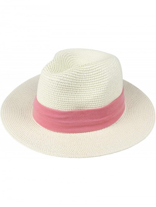 Sun Hats Women Straw Panama Hat Felt Fedora Beach Sun Hat Vintage Headband Wide Brim Straw Roll up Hat UPF 30+ - C61947R8XY9 ...