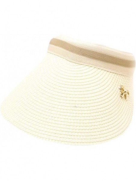 Sun Hats Baseball Sunshade Hat- Women Embroidered Flower Denim Cap Bow Hollow Straw Hat Summer Visor Beach Cap - White - CE18...