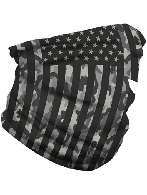 Balaclavas Bandanas Face Scarf Single Pack Print Unisex Headband Head Wrap - American Flag-01 - CH197QYRWRK $13.91