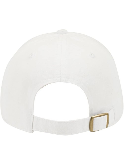 Baseball Caps Low Profile Washed Superior Brushed Cotton Twill Dat Hat Cap - White - C11865QRT59 $16.05