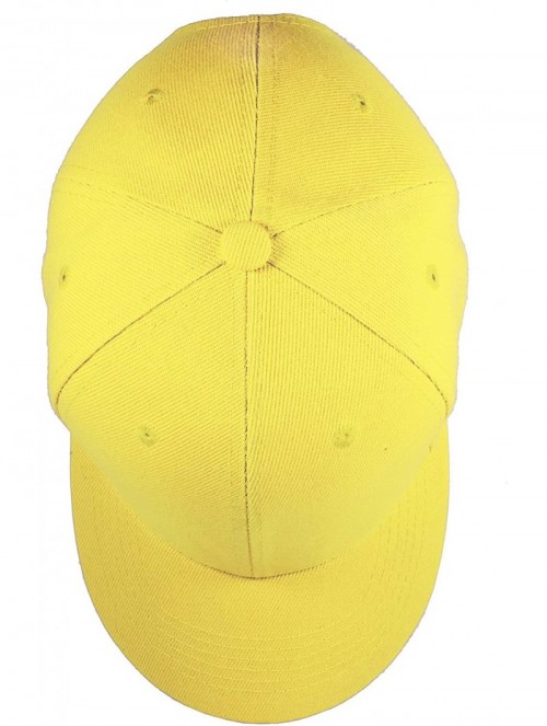 Baseball Caps Plain Baseball Cap Adjustable Back Strap 3 PC - Yellow - CZ18Z6RA2W4 $14.23