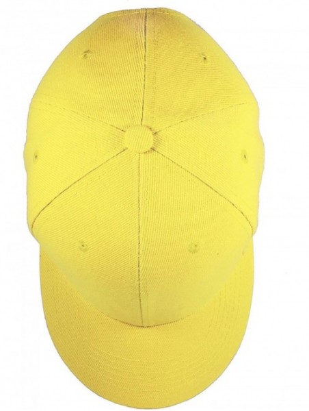 Baseball Caps Plain Baseball Cap Adjustable Back Strap 3 PC - Yellow - CZ18Z6RA2W4 $14.23