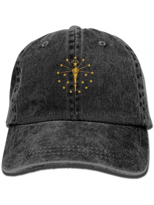 Baseball Caps Indiana State Flag Torch Logo Baseball Hat Men and Women Summer Sun Hat Travel Sunscreen Cap Fishing Outdoors -...