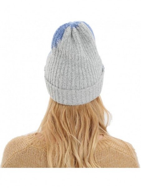 Skullies & Beanies Women's Solid Color Wool Knit Hats Earmuffs Parent-Child Caps - Sky Blue4 - CH18ULKYRLI $11.91