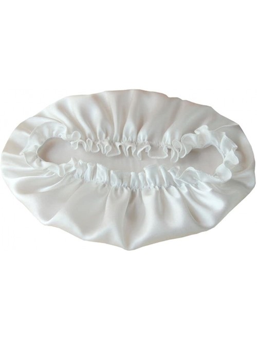 Skullies & Beanies Natural Silk Sleep Night Cap Head Cover Bonnet Hat for for Hair Beauty - White - CA18GY9U8A3 $23.66