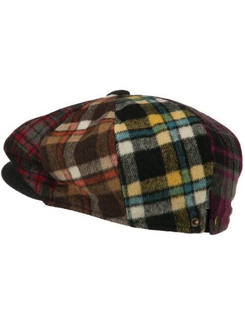 Newsboy Caps Wool Blend Patchwork Men's Newsboy - Multi - CY11NY2RT5R $39.62