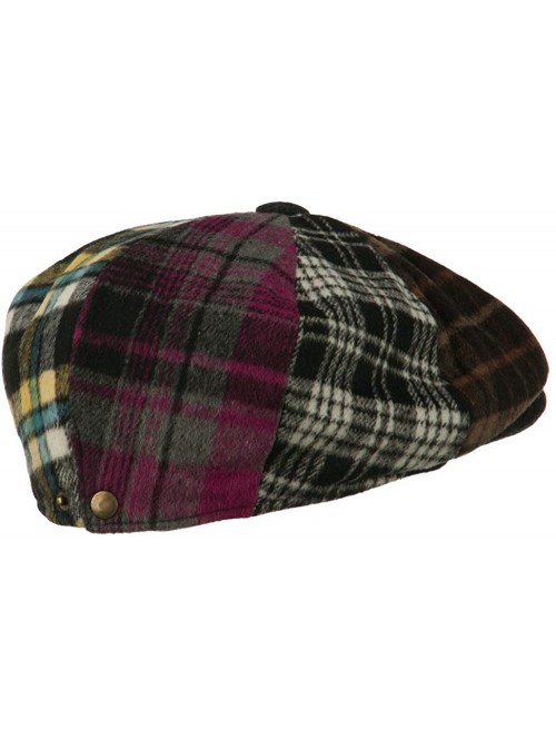 Newsboy Caps Wool Blend Patchwork Men's Newsboy - Multi - CY11NY2RT5R $39.62