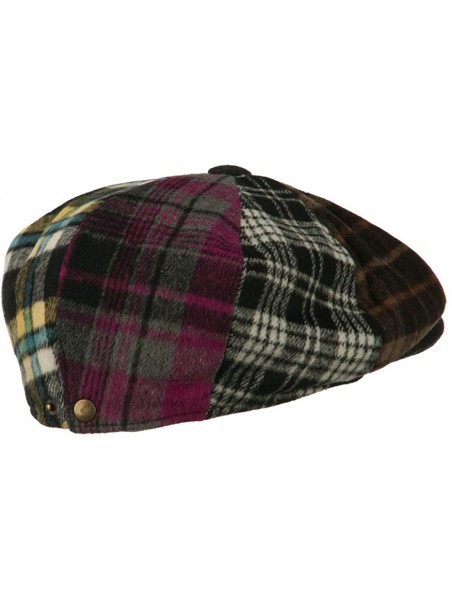 Newsboy Caps Wool Blend Patchwork Men's Newsboy - Multi - CY11NY2RT5R $39.62