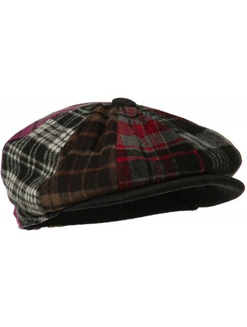 Newsboy Caps Wool Blend Patchwork Men's Newsboy - Multi - CY11NY2RT5R $39.62