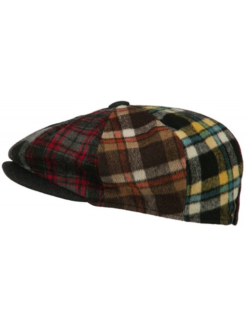 Newsboy Caps Wool Blend Patchwork Men's Newsboy - Multi - CY11NY2RT5R $39.62